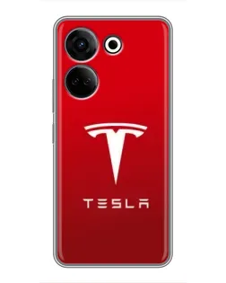 Чехол для TECNO Camon 20 с картинкой «Tesla Red Classic»