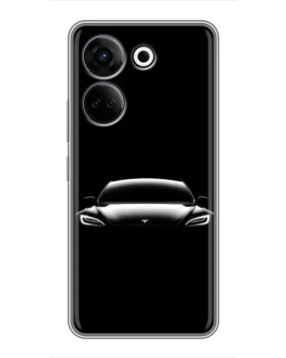 Чехол для TECNO Camon 20 с картинкой «Фары Tesla Night»