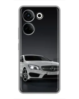 Чехол для TECNO Camon 20 с картинкой «Mercedes AMG GT Silver»