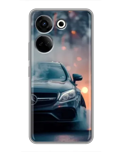 Чехол для TECNO Camon 20 с картинкой «Mercedes — ночной город»