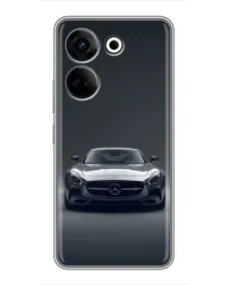 Чехол для TECNO Camon 20 с картинкой «Mercedes на черном»