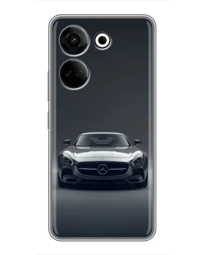 Чехол для TECNO Camon 20 с картинкой «Mercedes на черном»