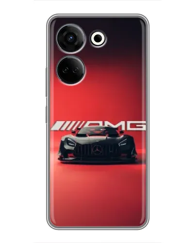Чехол для TECNO Camon 20 с картинкой «Mercedes AMG — красная линия»
