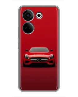Чехол для TECNO Camon 20 с картинкой «Красный Mercedes AMG»