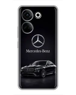 Чехол для TECNO Camon 20 с картинкой «Mercedes — решетка радиатора»