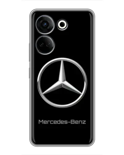 Чехол для TECNO Camon 20 с картинкой «Mercedes Silver Logo»