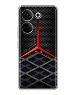 Чехол для TECNO Camon 20 с картинкой «Mercedes Carbon Grid»