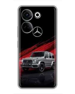 Чехол для TECNO Camon 20 с картинкой «Mercedes G-Class красный»