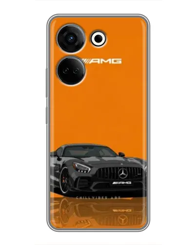 Чехол для TECNO Camon 20 с картинкой «Оранжевый Mercedes AMG»
