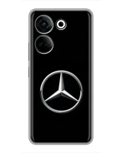 Чехол для TECNO Camon 20 с картинкой «Mercedes классический лого»