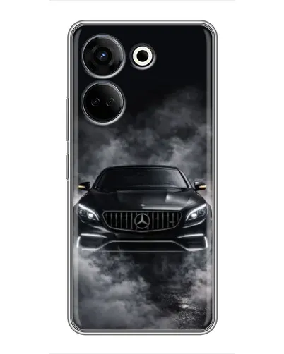 Чехол для TECNO Camon 20 с картинкой «Mercedes в дыму»