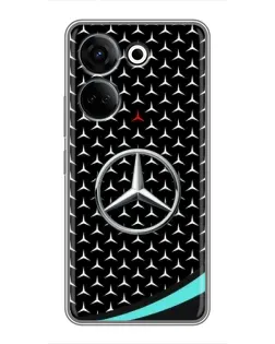 Чехол для TECNO Camon 20 с картинкой «Mercedes — бирюзовый акцент»