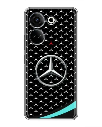 Чехол для TECNO Camon 20 с картинкой «Mercedes — бирюзовый акцент»