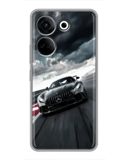 Чехол для TECNO Camon 20 с картинкой «Гоночный Mercedes AMG»