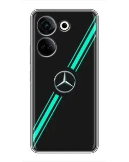 Чохол для TECNO Camon 20 з картинкою «Спортивні лінії Mercedes»