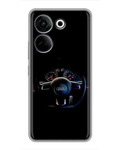 Чехол для TECNO Camon 20 с картинкой «Салон Audi — руль» Чехол для TECNO Camon 20 с картинкой «Салон Audi — руль»