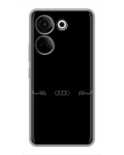 Чехол для TECNO Camon 20 с картинкой «Audi — световой подпись»