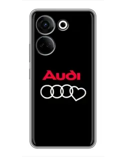Чехол для TECNO Camon 20 с картинкой «Логотип Audi Heart»