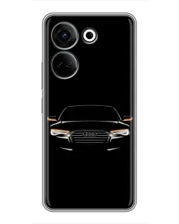 Чехол для TECNO Camon 20 с картинкой «Audi — ночной контур»
