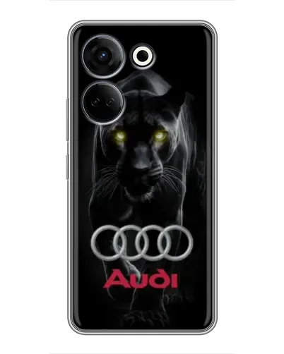 Чехол для TECNO Camon 20 с картинкой «Пантера и Audi» Чехол для TECNO Camon 20 с картинкой «Пантера и Audi»