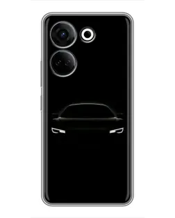 Чехол для TECNO Camon 20 с картинкой «Взгляд Audi в темноте»
