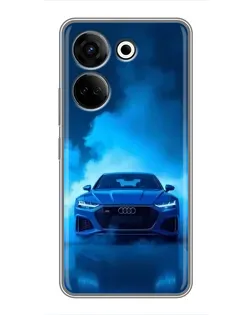 Чехол для TECNO Camon 20 с картинкой «Audi — голубая энергия»