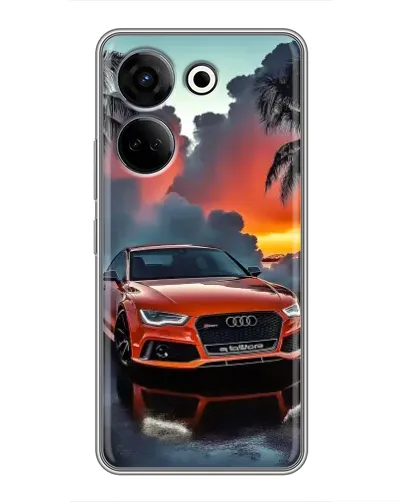Чехол для TECNO Camon 20 с картинкой «Audi — закат» Чехол для TECNO Camon 20 с картинкой «Audi — закат»