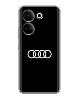 Чехол для TECNO Camon 20 с картинкой «Audi White Logo»