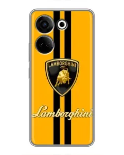 Чехол для TECNO Camon 20 с картинкой «Lamborghini Stripe желтый» Чехол для TECNO Camon 20 с картинкой «Lamborghini Stripe желтый»