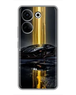 Чехол для TECNO Camon 20 с картинкой «Ночной Lamborghini драйв»