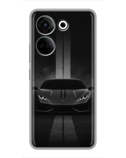 Чехол для TECNO Camon 20 с картинкой «Lamborghini симметрия дорог»