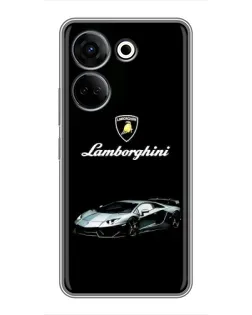 Чехол для TECNO Camon 20 с картинкой «Логотип Lamborghini классика»
