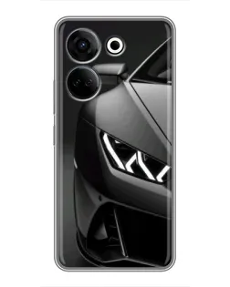 Чехол для TECNO Camon 20 с картинкой «Lamborghini фары детализация»