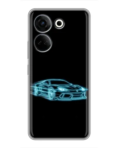 Чехол для TECNO Camon 20 с картинкой «Неоновый контур Lamborghini» Чехол для TECNO Camon 20 с картинкой «Неоновый контур Lamborghini»