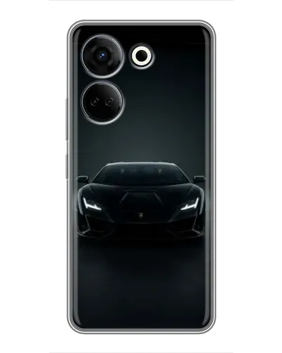 Чехол для TECNO Camon 20 с картинкой «Черный Lamborghini Aventador» Чехол для TECNO Camon 20 с картинкой «Черный Lamborghini Aventador»