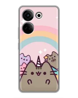 Чехол для TECNO Camon 20 с картинкой «Единорог Pusheen»