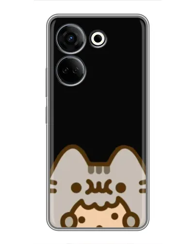 Чехол для TECNO Camon 20 с картинкой «Пушин на черном»