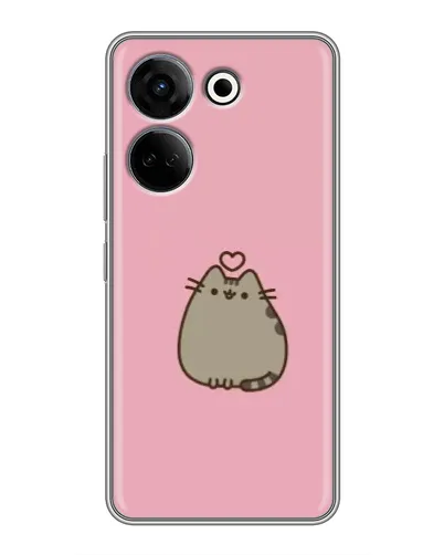 Чехол для TECNO Camon 20 с картинкой «Pusheen сердце»