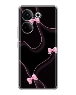 Чехол для TECNO Camon 20 с картинкой «Розовые ленты»