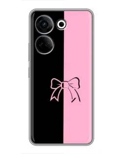 Чехол для TECNO Camon 20 с картинкой «Половинки банта»