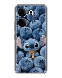Чехол для TECNO Camon 20 с картинкой «Стич и голубика»