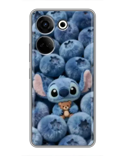 Чехол для TECNO Camon 20 с картинкой «Стич и голубика»