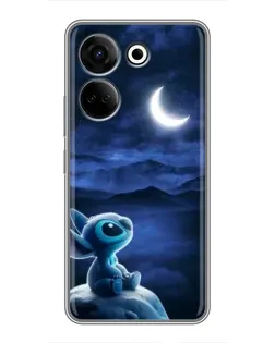 Чехол для TECNO Camon 20 с картинкой «Лунная ночь Стича»