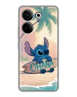 Чехол для TECNO Camon 20 с картинкой «Стич на серфе»