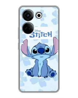 Чехол для TECNO Camon 20 с картинкой «Stitch среди цветов»