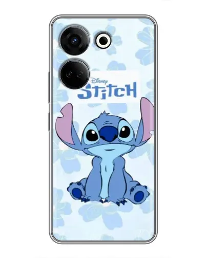 Чехол для TECNO Camon 20 с картинкой «Stitch среди цветов»