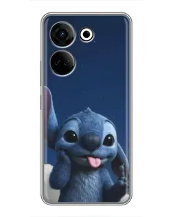 Чехол для TECNO Camon 20 с картинкой «Стич в облаках»