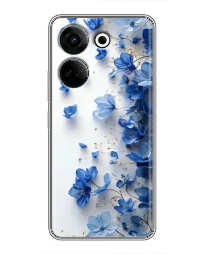Чехол для TECNO Camon 20 с картинкой «Голубой цветочный каскад» Чехол для TECNO Camon 20 с картинкой «Голубой цветочный каскад»