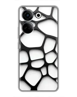 Чехол для TECNO Camon 20 с картинкой «Белая объемная сетка» Чехол для TECNO Camon 20 с картинкой «Белая объемная сетка»