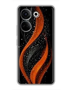 Чехол для TECNO Camon 20 с картинкой «Огненная звездная волна»